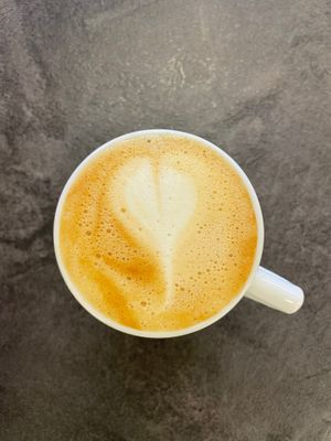 All coffees are made with plant based milk at Mamafood in Prague