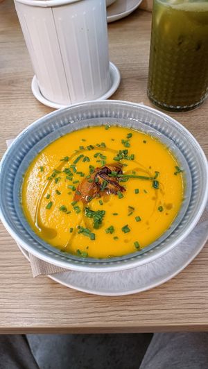 Menu soup at Mamafood in Prague