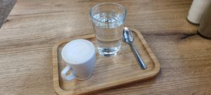 caramel espresso macchiato at Mamafood in Prague