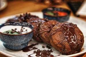 Chocolate pancakes
 at Mamafood in Prague