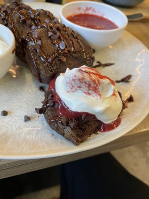 Chocolate pancakes   at Mamafood in Prague