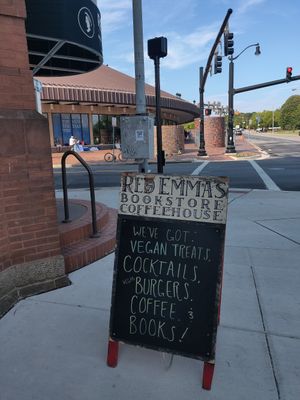 Sign at Red Emma's Bookstore Coffeehouse in Baltimore