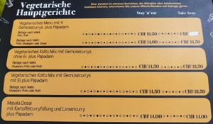 Menu (2024) at Maneez in Zurich