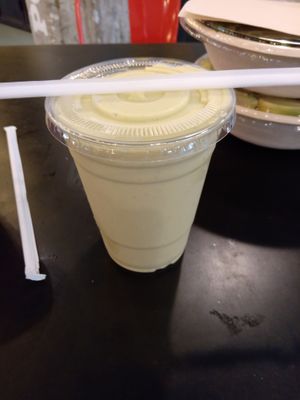 Mango lime smoothie at Avocaderia - Industry CIty in Brooklyn
