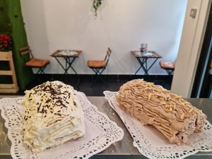 Troncos de navidad at Veggie Sue's in Salamanca