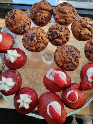 Muffins veganos at Veggie Sue's in Salamanca