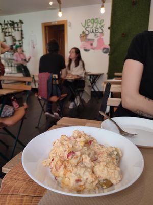 Half a portion of Ensaladilla Rusa 3,50€ at Veggie Sue's in Salamanca