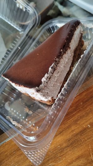 Tarta de queso con chocolate at Veggie Sue's in Salamanca