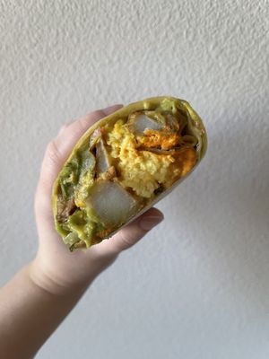 breakfast burrito (without vegan meat)  #Veganuary at Breakfast Republic - Hillcrest in San Diego