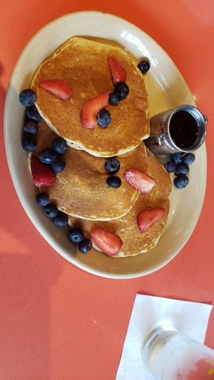 Vegan pancakes at Breakfast Republic - Hillcrest in San Diego