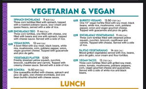 Love the vegan table side guac and the vegan /veg menu section  at Plaza Azteca in Williamsburg