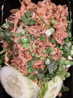 Thai fried rice  at bahn thai in San Diego