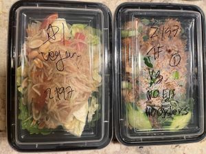 clear vegan labeling   at bahn thai in San Diego