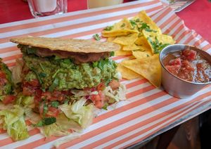 Vegan tostada at Burrito Buoy in Folkestone