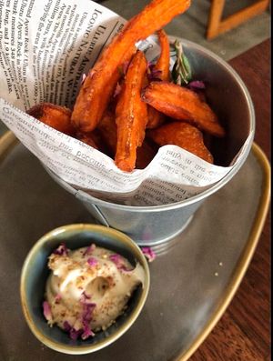 Sweet potato fries at Pancha Cafe in Hamilton
