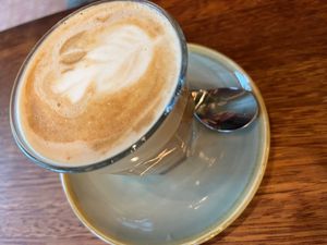 Latte  at Pancha Cafe in Hamilton