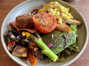 Big Brekky - it’s really big!  at Pancha Cafe in Hamilton