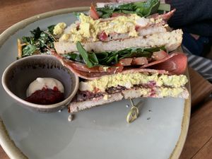 Breakfast sandwich    at Pancha Cafe in Hamilton