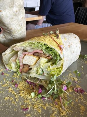 Caesar Salad wrap #Veganuary at Pancha Cafe in Hamilton