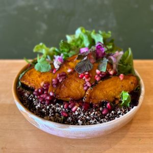 Roast Pumpkin & Quinoa Salad at Pancha Cafe in Hamilton
