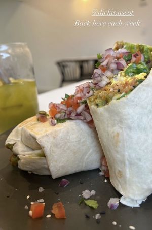 Breakfast burrito wrap  at Dicki's in Ascot