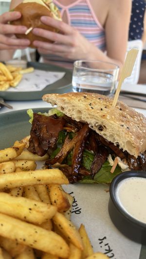 Sticky ‘duck’ toastie  at Dicki's in Ascot