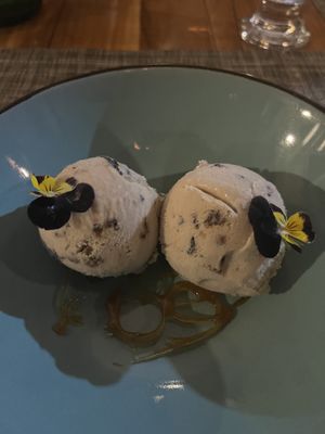 Apple streudel ice cream.   at El Jardin in Monteverde