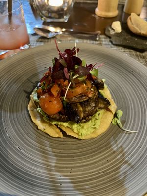 Mushroom toast  at El Jardin in Monteverde