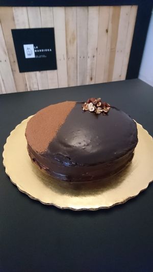 chocolate cake at La Mandioka in Toluca