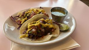 Mushroom chorizo tacos  at Sunny's in Bentonville