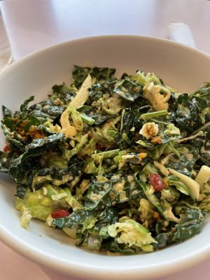 Kale / sprouts Caesar salad with goji berries   at Sunny's in Bentonville