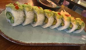 Asparagus rollls  at Kimidori Green Sushi in Warsaw