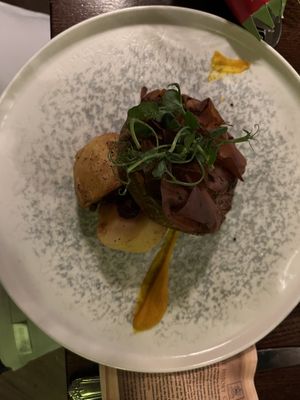 Christmas menu- lentil roast at The Bear Hotel in Cowbridge