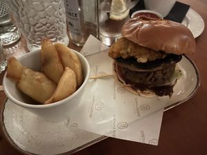 Vegan patty   at The Bear Hotel in Cowbridge