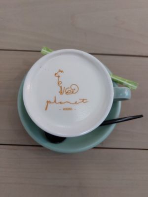 Tea latte (650¥) at Cafe Planet in Kyoto