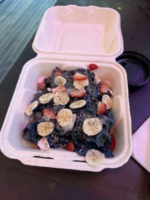 Blue waffles!  at LaRayia's Bodega in Atlanta