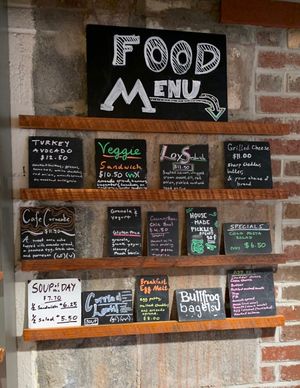 Part of their menu. at Politics and Prose Bookstore in Washington