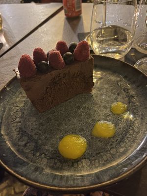 Vegan chocolate cake (so rich!)  at Santa in Lisbon