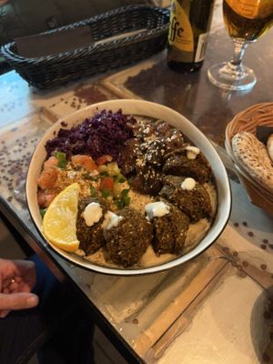 Amazing vegan food - so delicious!  at 2eat Falafel & Hummus in Riga