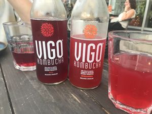 kombucha  at 2eat Falafel & Hummus in Riga