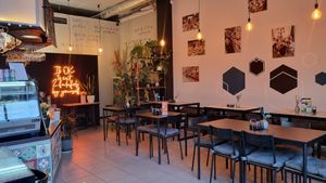 Interior at 2eat Falafel & Hummus in Riga