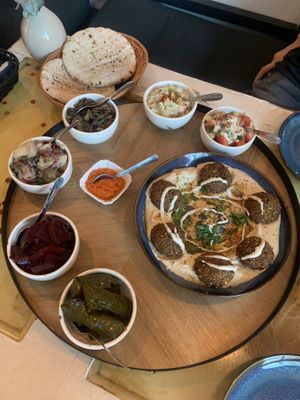 Falafel plate for two  at 2eat Falafel & Hummus in Riga
