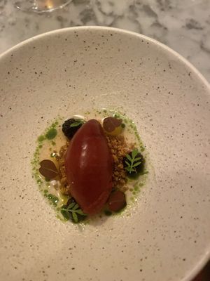 Brambley apple, brambles, Chateau du Breuil Calvados  at Restaurant 22 in Cambridge