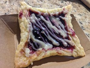 Blueberry pastry. at Arte Sano in Aguadilla