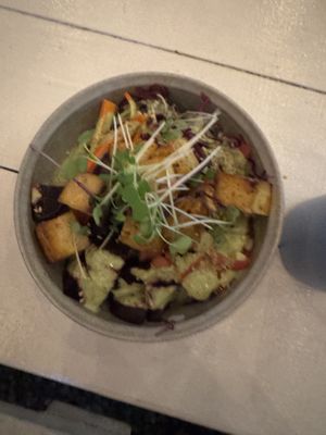 vegan poke bowl  at Arte Sano in Aguadilla