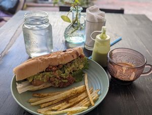 Beaches torta at El Vegache in Tampico