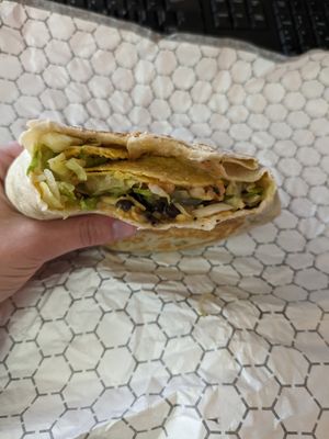 Vegan crunchwrap at Crunchwerks in Columbus