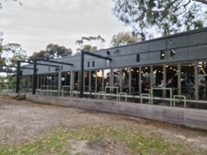 Outside,  from the golf course at Studley Grounds in Kew