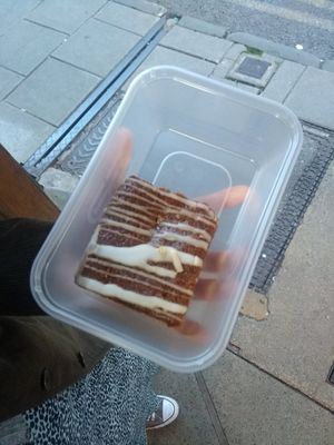 Vegan almond slice at The Nosebag Restaurant in Oxford