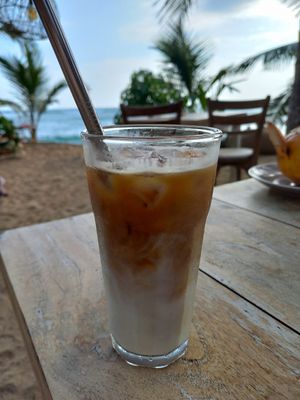 Nice Iced coffee with Coconut milk at THE SLOW in Mirissa